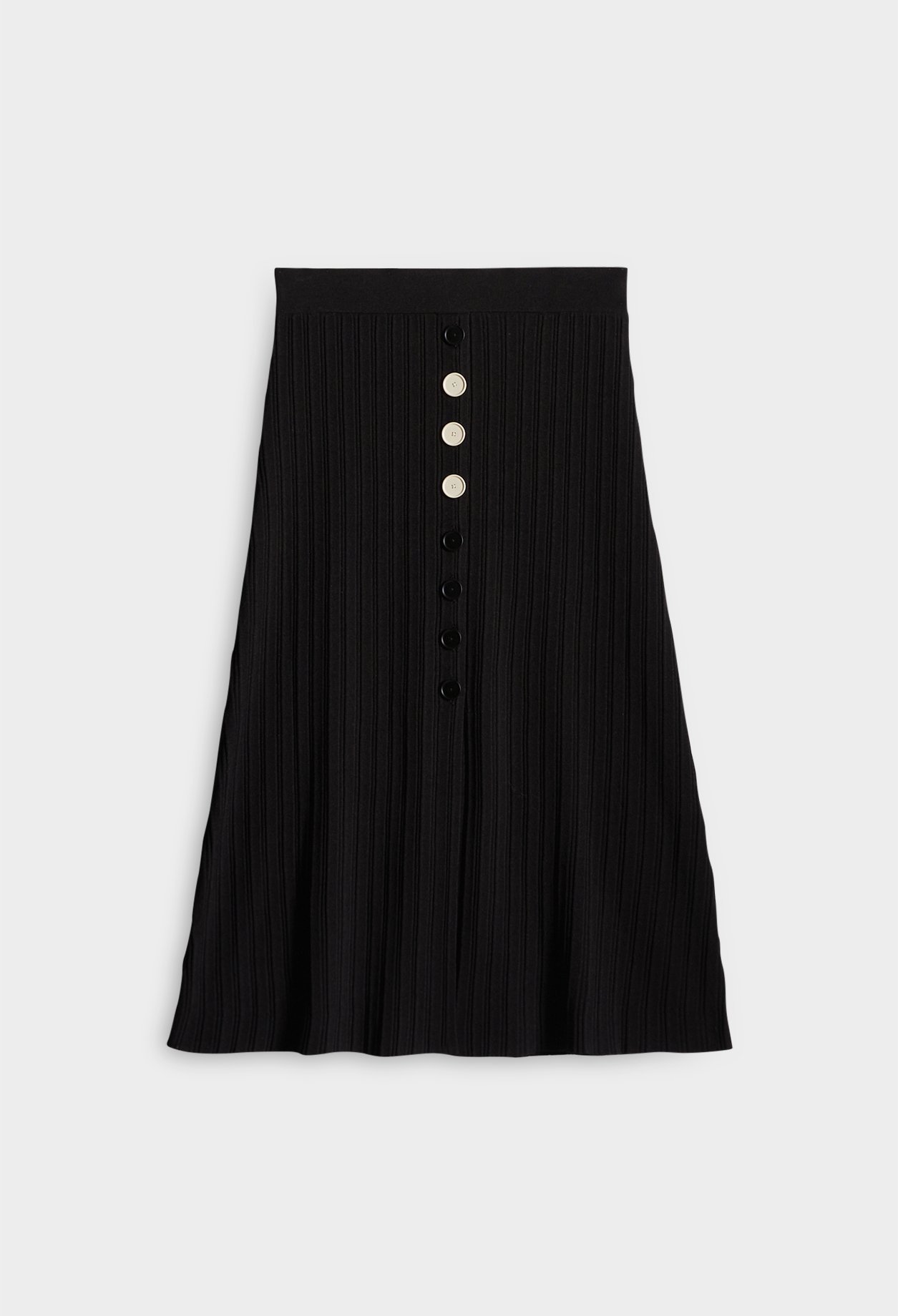 Jupe midi maille noire