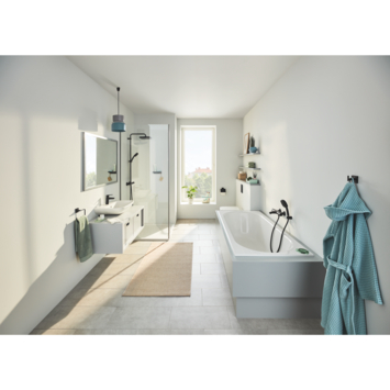 Grohe Thermostatische Badkraan Precision Trendmet omstel 15cm Mat Zwart