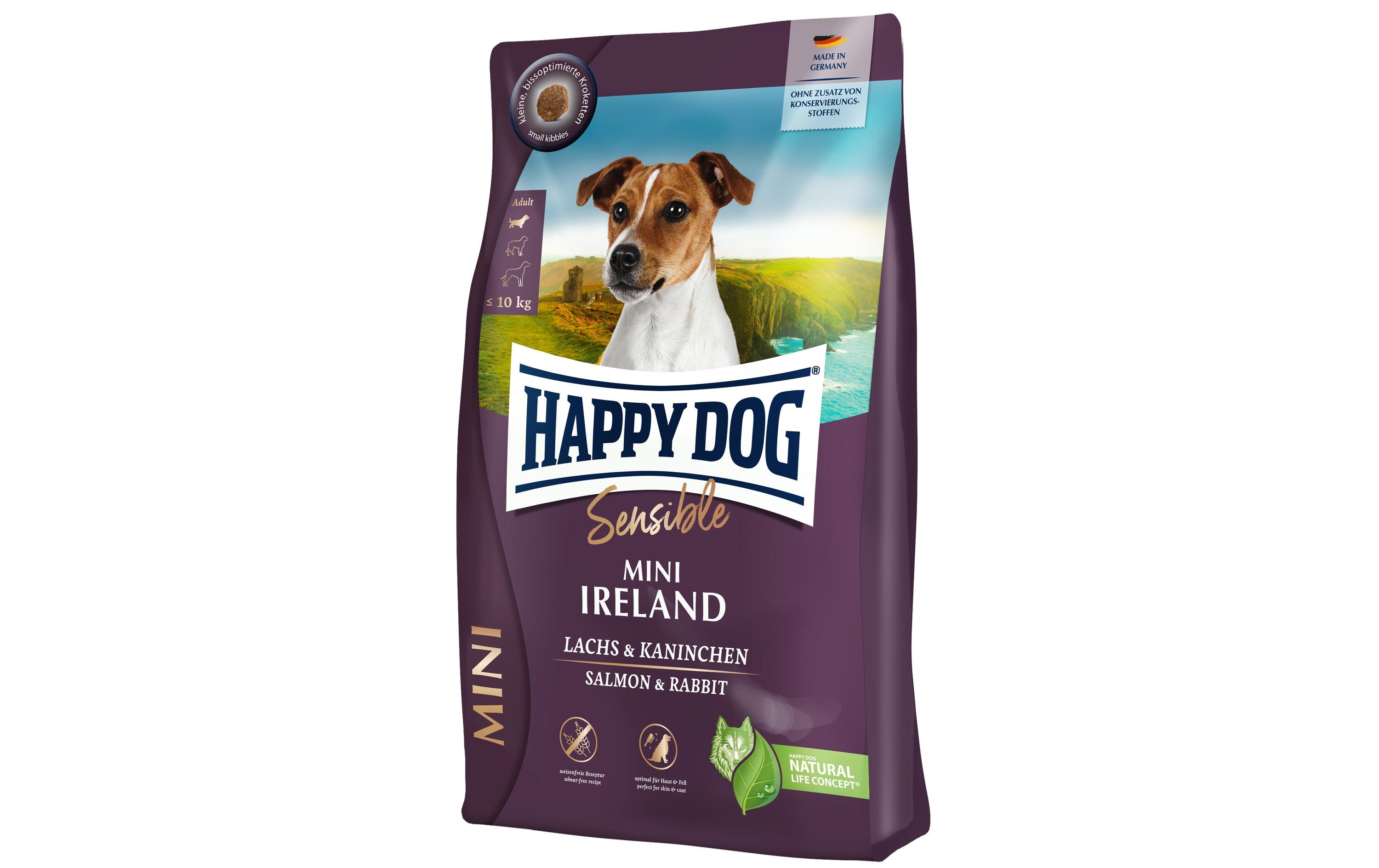 Trockenfutter Sensible Mini Ireland, 4 kgAlleinfuttermittel für ausgewachsene, normalaktive Hunde bis 10 kg.