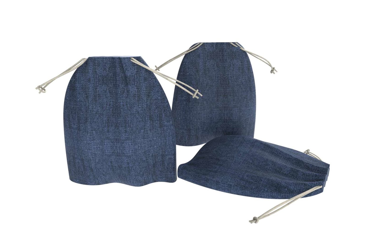 Nuts Innovations Obst und Gemüsebeutel 3er Set Jeans
