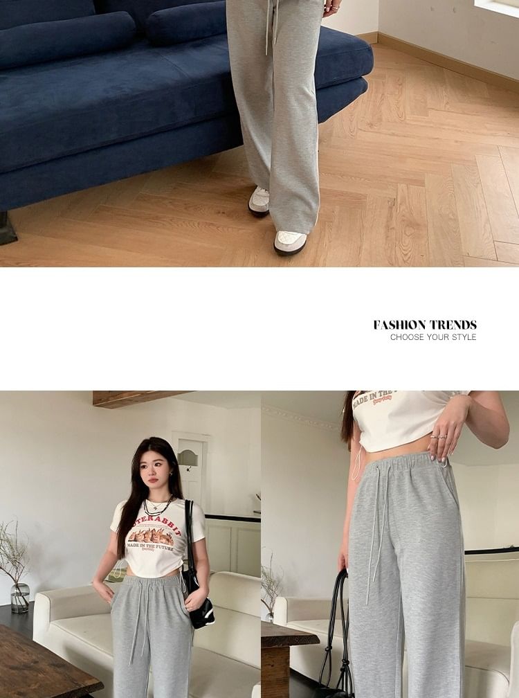 Appelsin - Effen joggingbroek met elastische taille