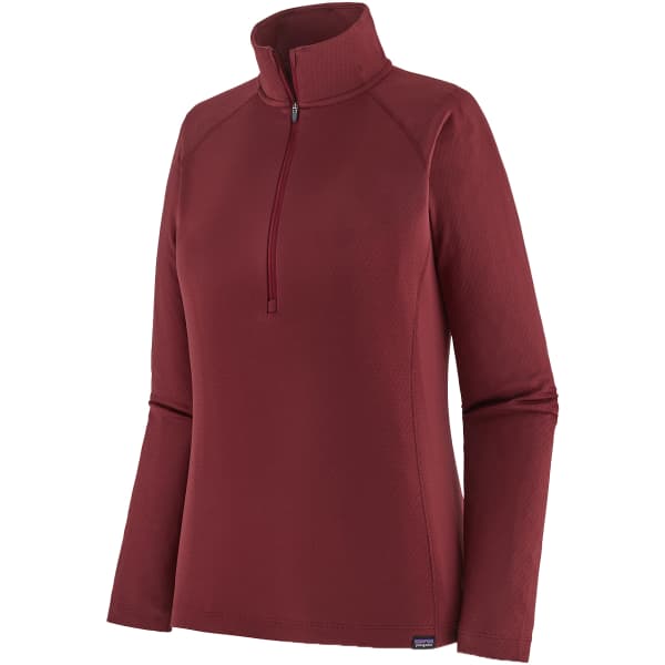 T-shirt thermique PATAGONIA W'S CAPILENE MIDWEIGHT ZIP NECK SEQUOIA RED
