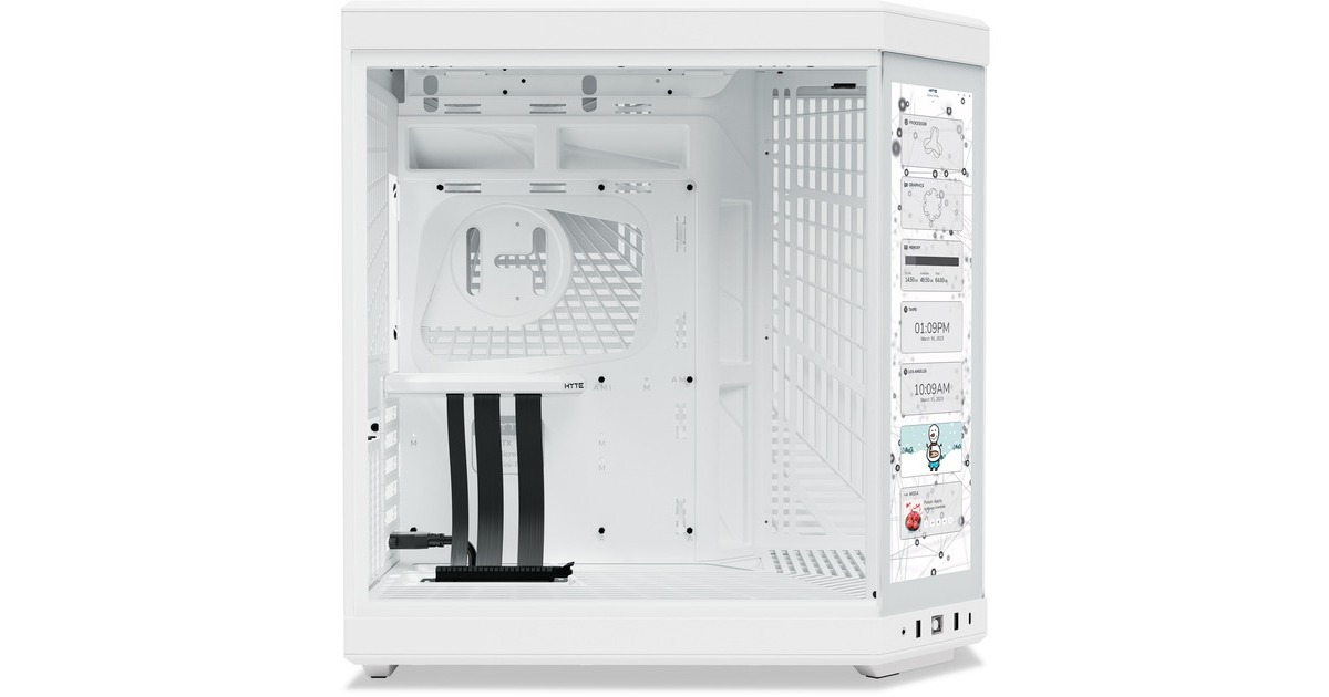 HYTEY70 Touch Infinite midi tower behuizing  (Wit | 2x USB-A | 1x USB-C | Tempered Glass)