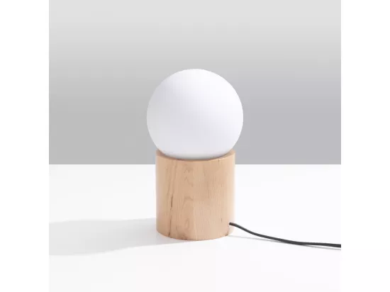 Lampes de bureau Boomo moderne en bois - 1 sources lumineuses - L.12 x H.21 cm - bois naturel