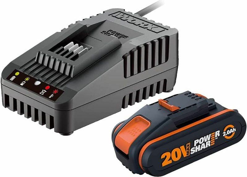 Worx WA3601 - Batterij & lader - Lithium-Ion (Li-Ion) - 2 Ah - 20 V - WORX - 1 stuks