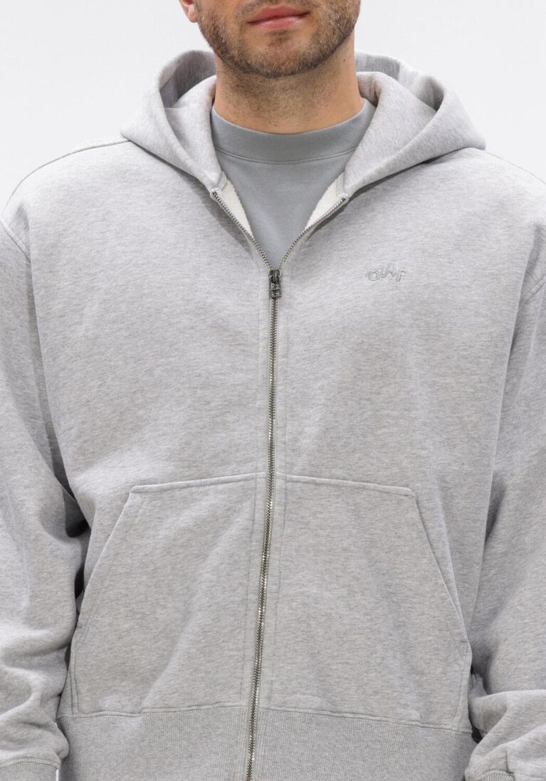 grijze olaf hussein vest signature zip hoodie