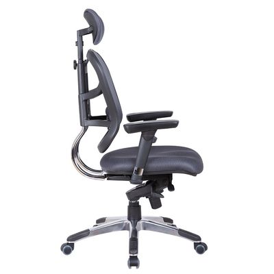 Fauteuil de bureau TECKNET - accoudoirs réglables - appuie-tête réglable - Gris
