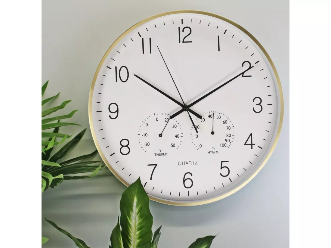 WELL HOME - Horloge murale rotndo bianco Ø38x4,2 cm