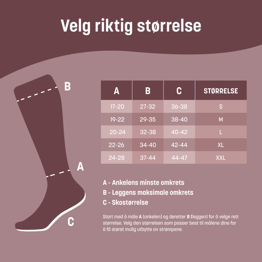 Mabs Ull kompresjonsstrømpe kne sort XXL 1 par