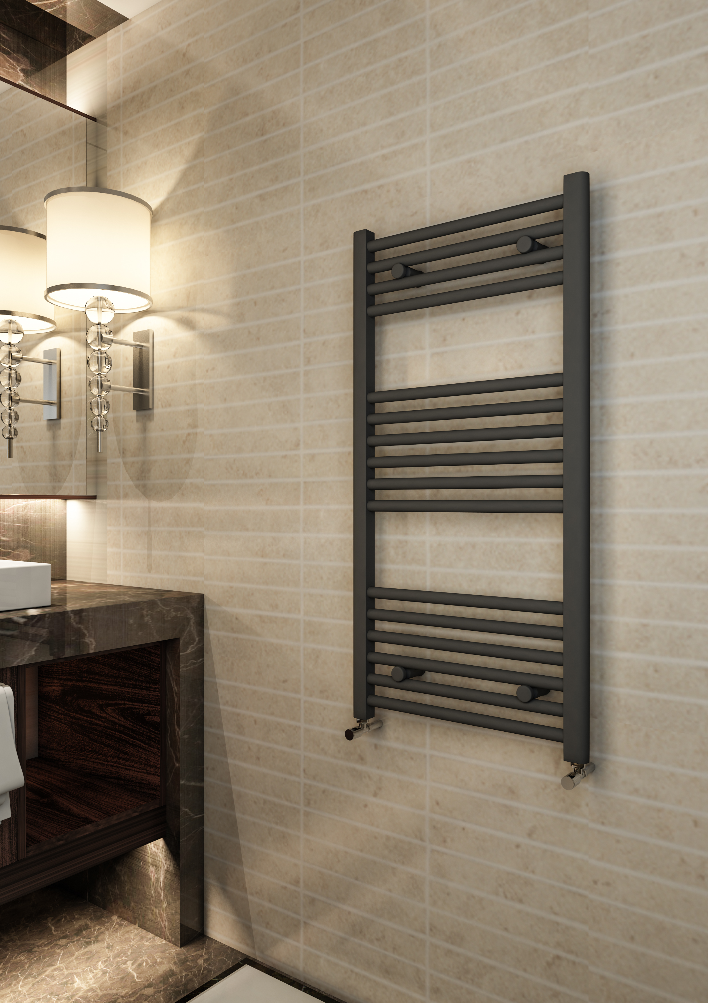 Eastbrook Wingrave verticale verwarming 120x40cm Antraciet 514 watt