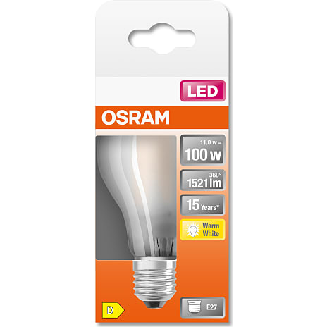 Osram LED kronepære 10W - varmt hvidt lys