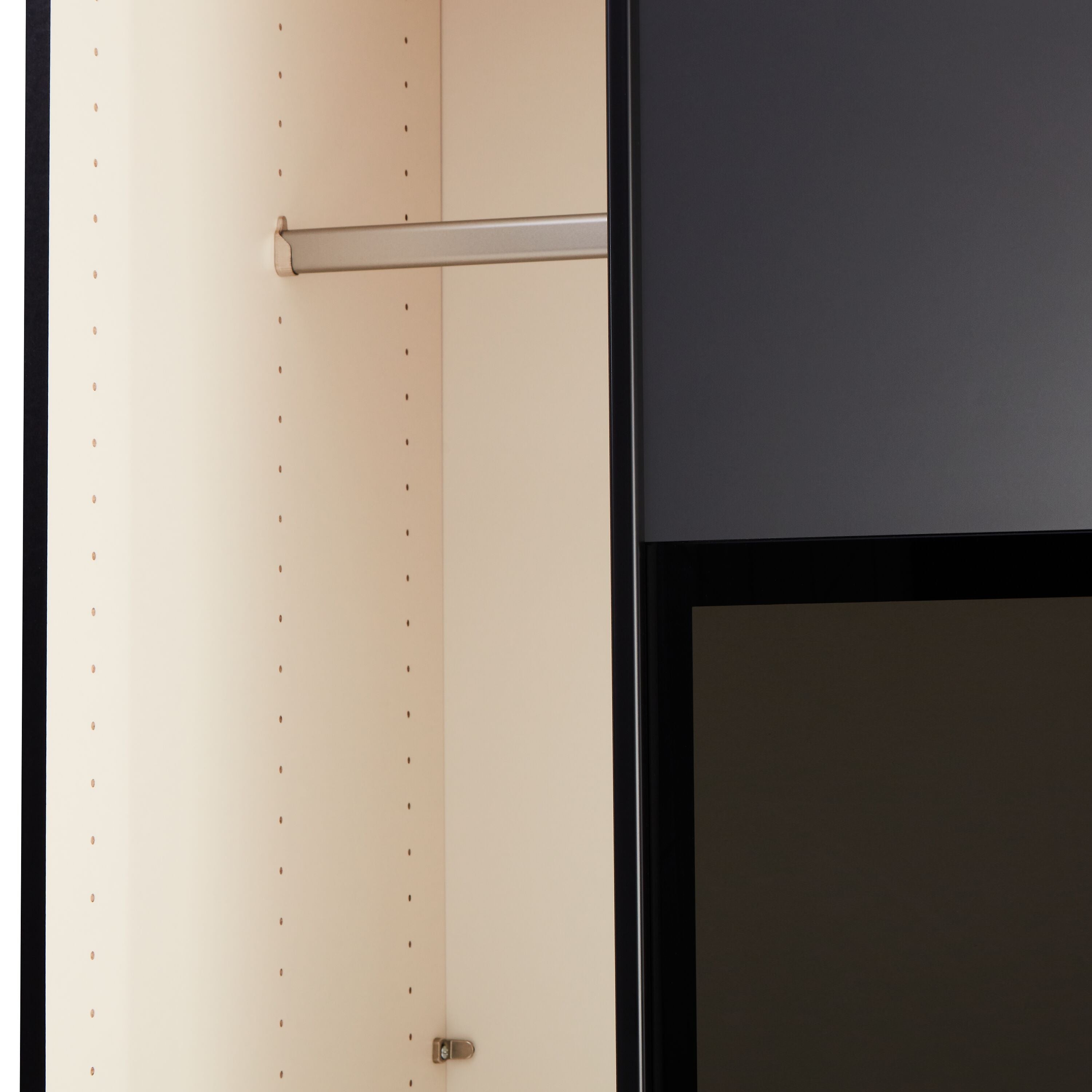 MODUL Schwebetürenschrank - Anthrazit / B: 202.0 cm x T: 65.0 cm x H: 220.0 cm