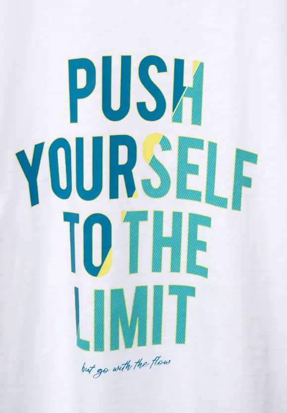 T-Shirt mit Wordingprint - White