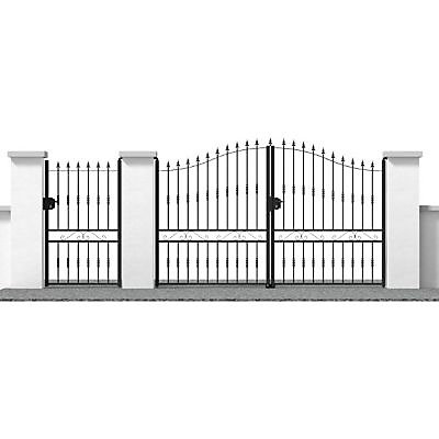 Portail Jardimat fer Chaprais noir - 300 x h.165/200 cm