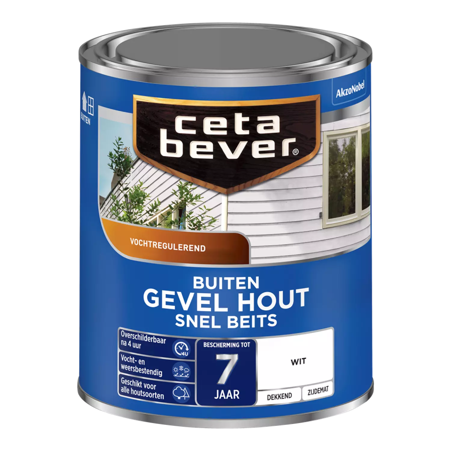 Cetabever Gevel Hout Snel Beits Dekkend - Wit - 750ml