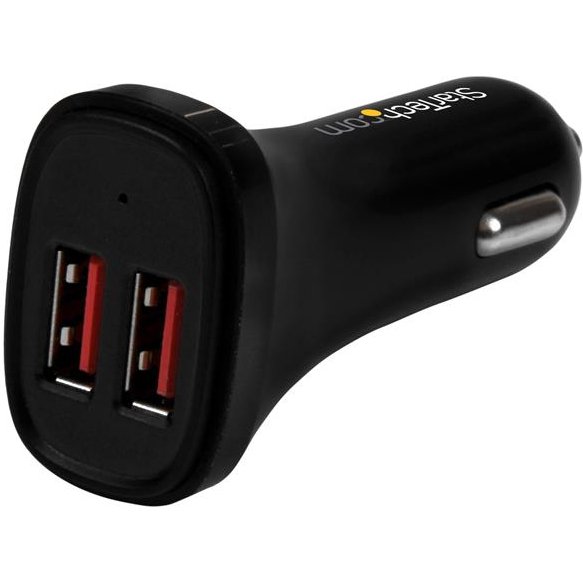 StarTech.com Chargeur de voiture USB à 2 ports - Haute puissance (24 W/4,8 A) - Noir