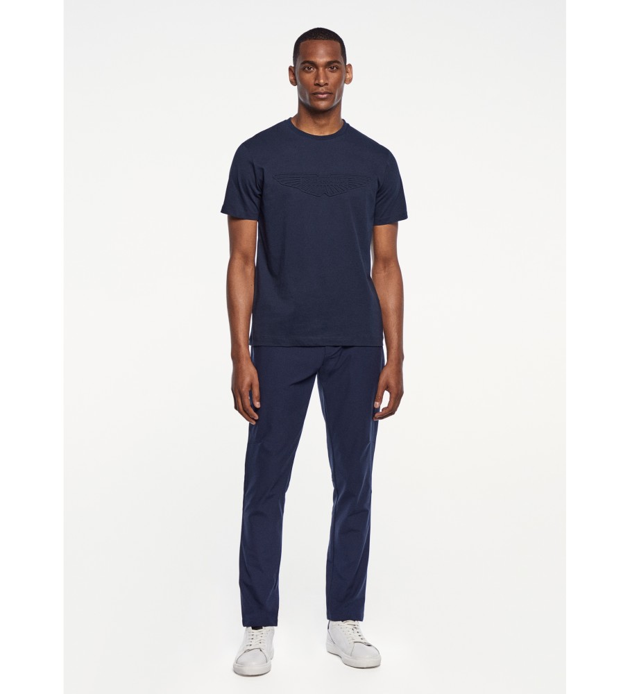 Camiseta Hackett AMR Navy Crew Neck