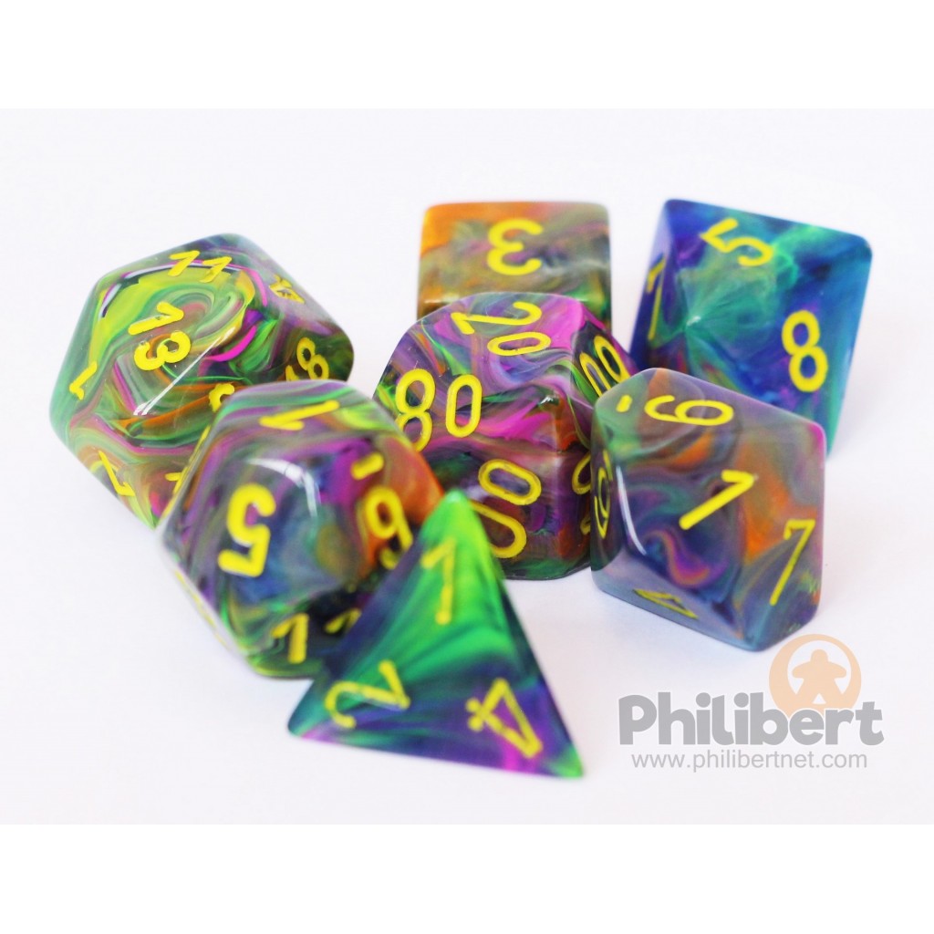 Set de 7 Dés JDR Chessex : Festive