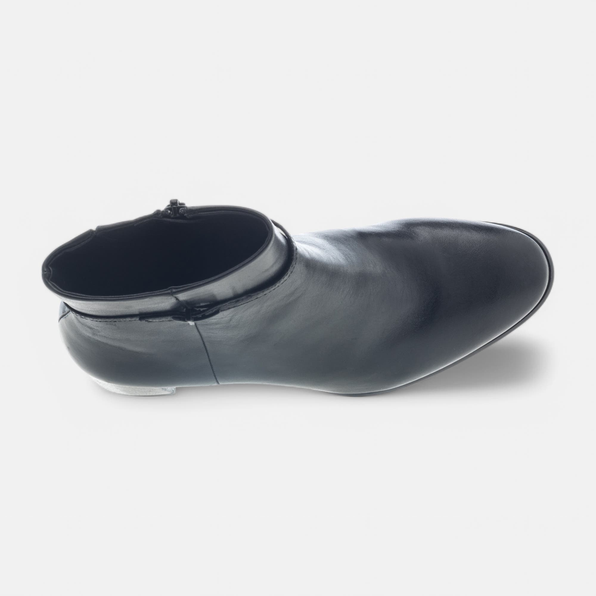 Bottines à talon Femme en cuir noir