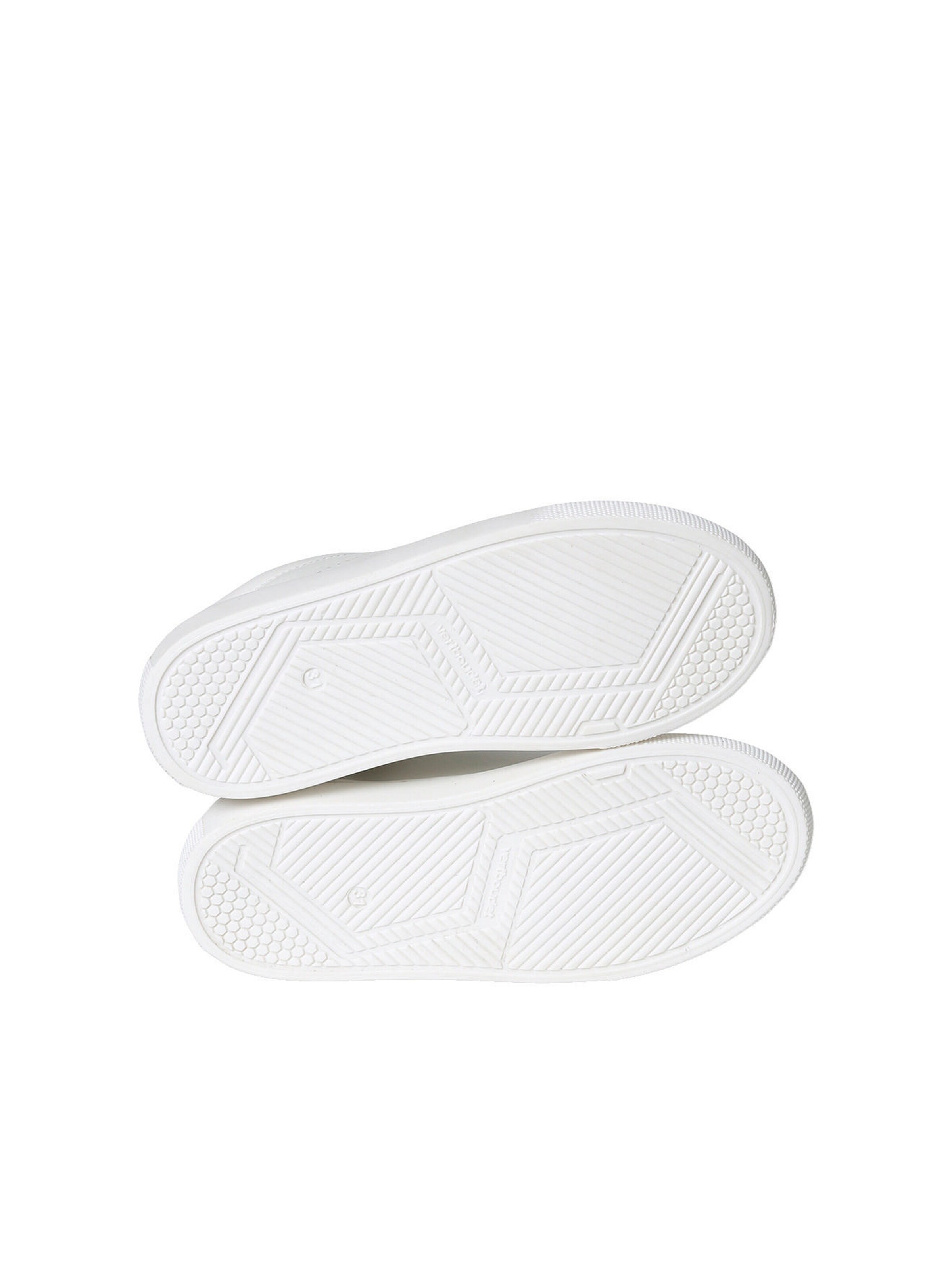 Vertbaudet Kinder Leder-Sneakers mit Glitzer weiß