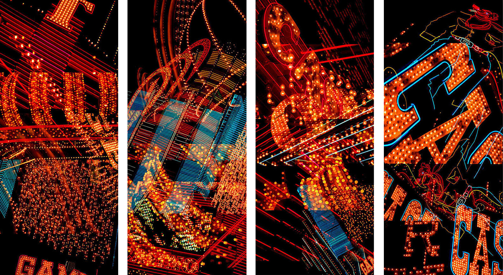Las Vegas Man Tetraptych by Jenny Okun - Limited Edition. Edition of: 100. Signed.