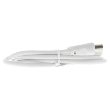 Q-Link coax kabel 1.5 meter stekker recht wit kabelkeur