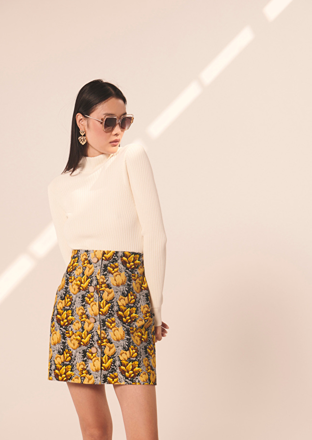 Jupe Javanagrise imprimé floral