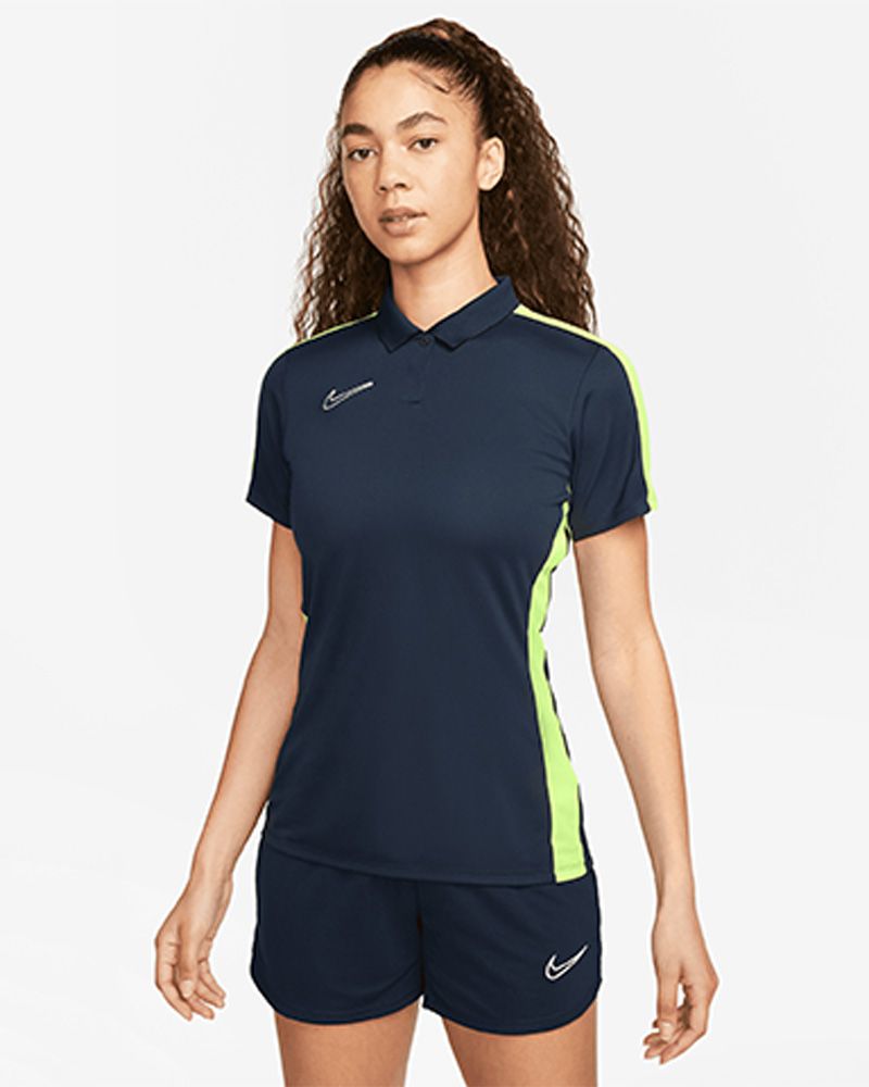 Polo Nike Academy 23 Bleu Marine & Jaune Fluo pour femme