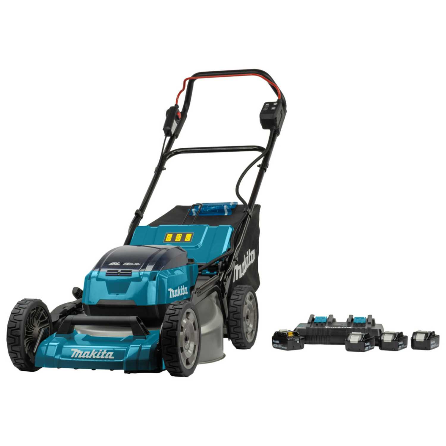 Makita DLM530PT4 LXT 2x18V Li-Ion accu grasmaaier set (4x 5,0Ah) - 53cm - 10cm - koolborstelloos