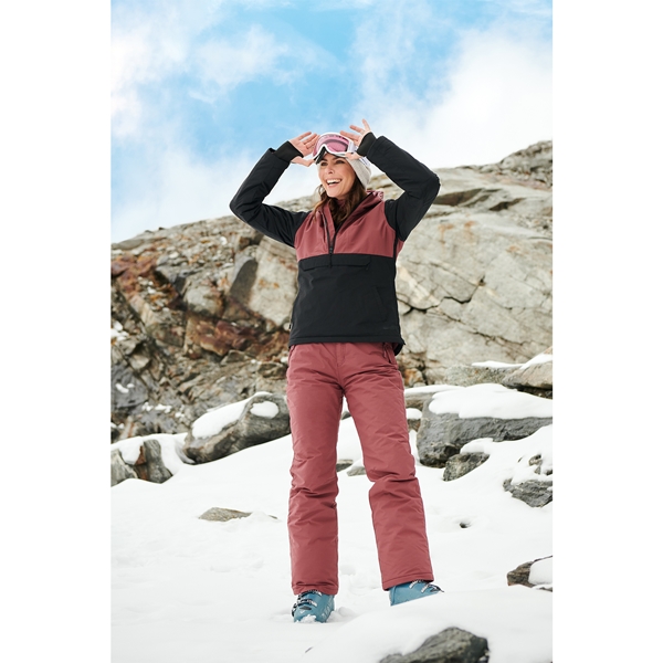 Mountain Peak dames ski-jas zwart/rood