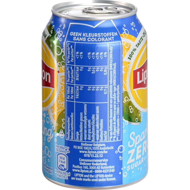 Lipton Ice Tea Zero Pétillant 33 cl - 24 canettes