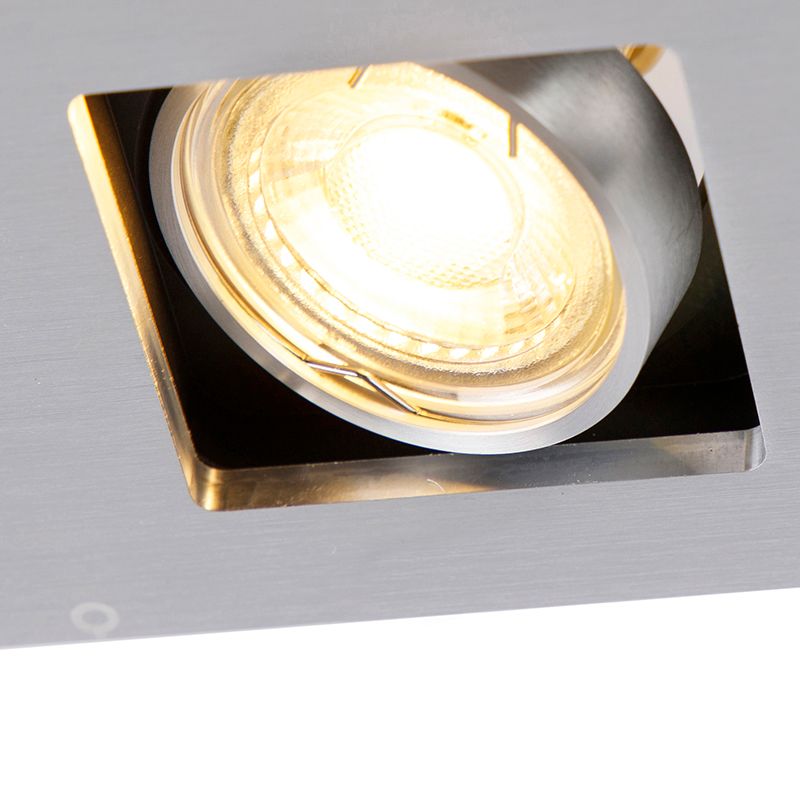 Inbouwspot aluminium rechthoekig 2-lichts - Qure