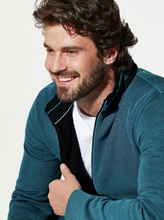 Extraglatt Freizeitjacke Bicolor