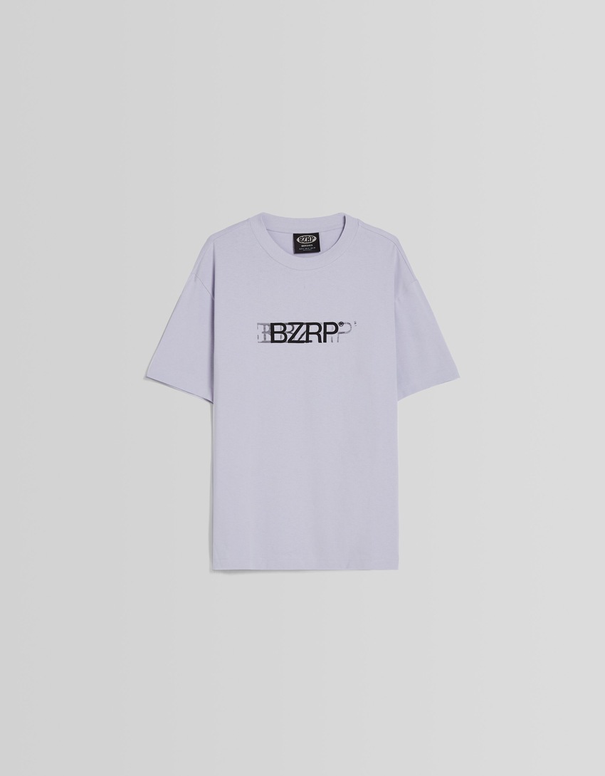 Camiseta boxy fit com estampa BERSHKA ft. BIZARRAP