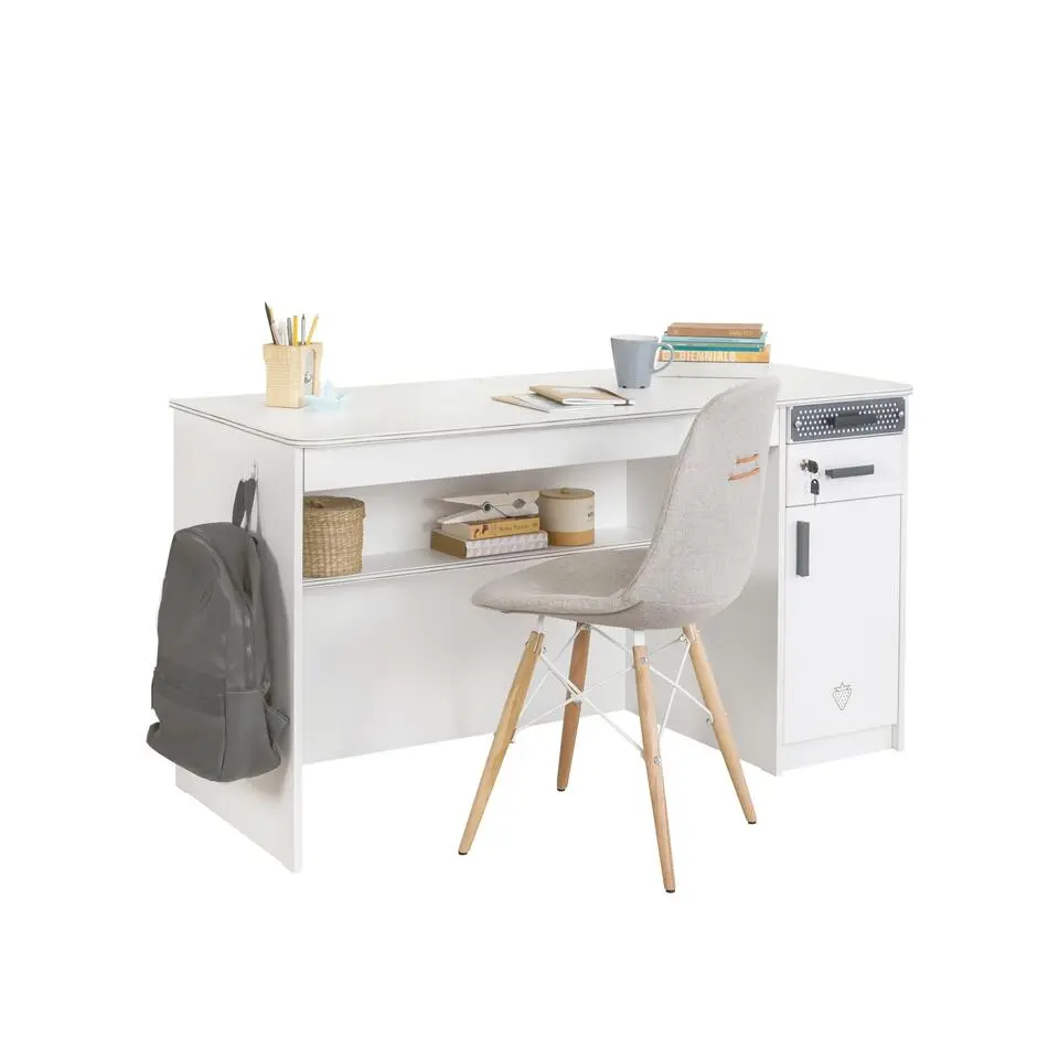 California - Bureau - Tienerkamer - 58x138x75 cm - Wit