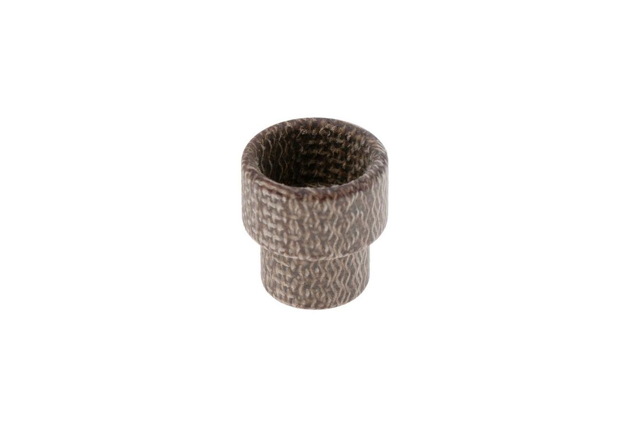 Daily Customs Simple Bead Plain Canvas Micarta Natural, lichtbruin