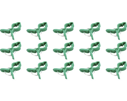 FloraSelf MINI plantenclips, 15 stuks, groen