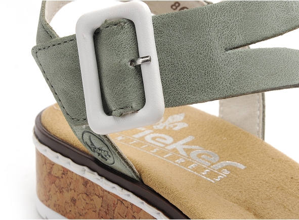 Rieker nu pieds plats femme v3660 blanc