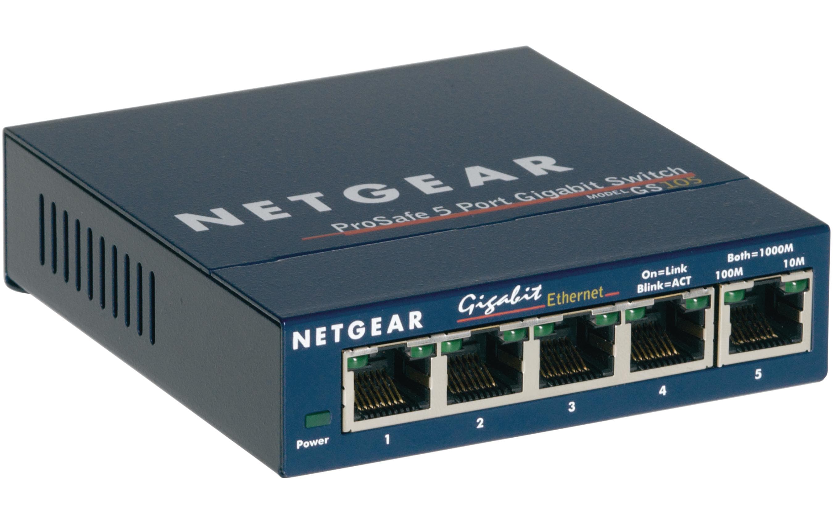 Switch GS105 5 PortUnmanaged Switch, 5-Port, 10/100/1000 Mbps