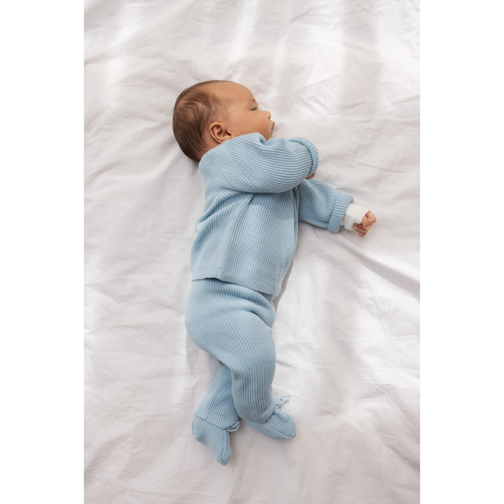 Køb MarMar New Born Cotton Knit Full Clear Sky Pira Strik Bukser