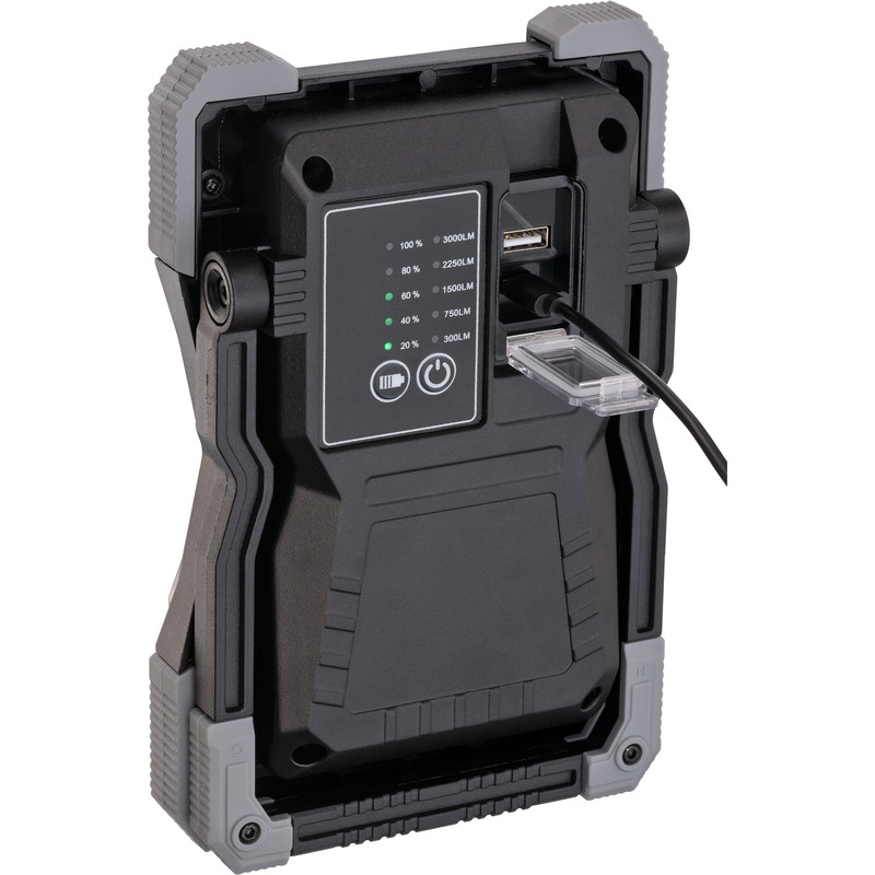 Brennenstuhl LED oplaadbare krachtstraler met accu en USB IP65 30W 3000lm 6500K