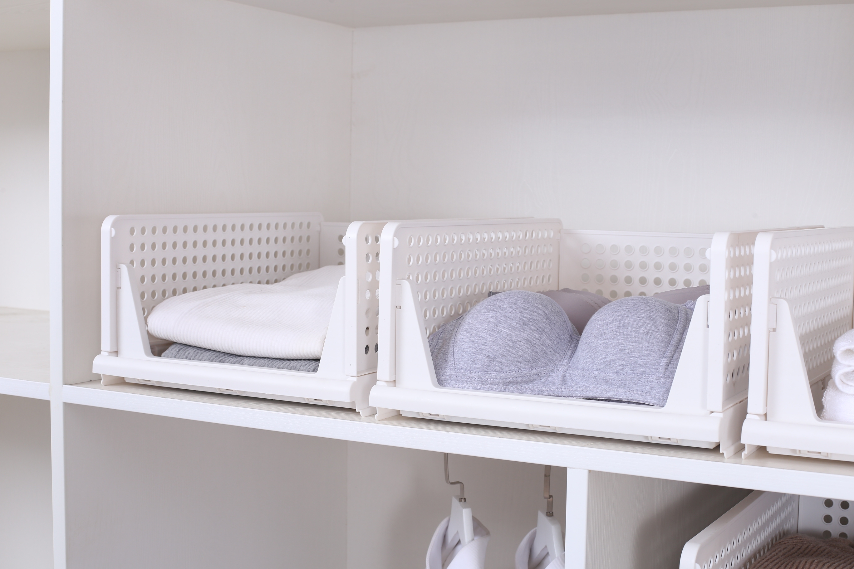 Schrank-Organizer stapelbar 3er Set 43 x 33 x 14 cm