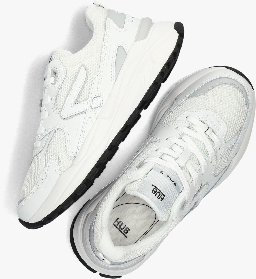 HUB witte hub lage sneakers grid-w