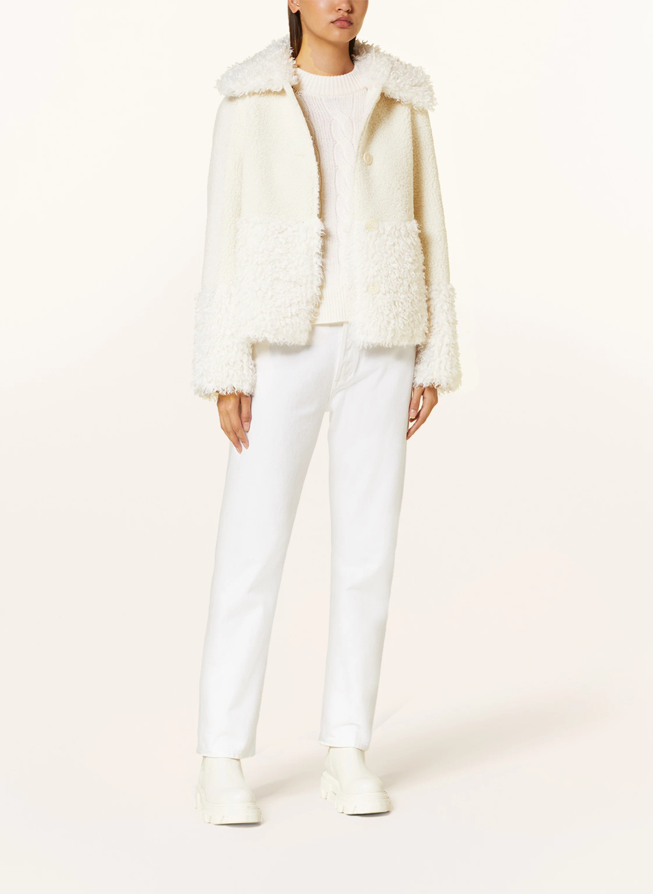 maje Kastenjacke aus Teddyfell