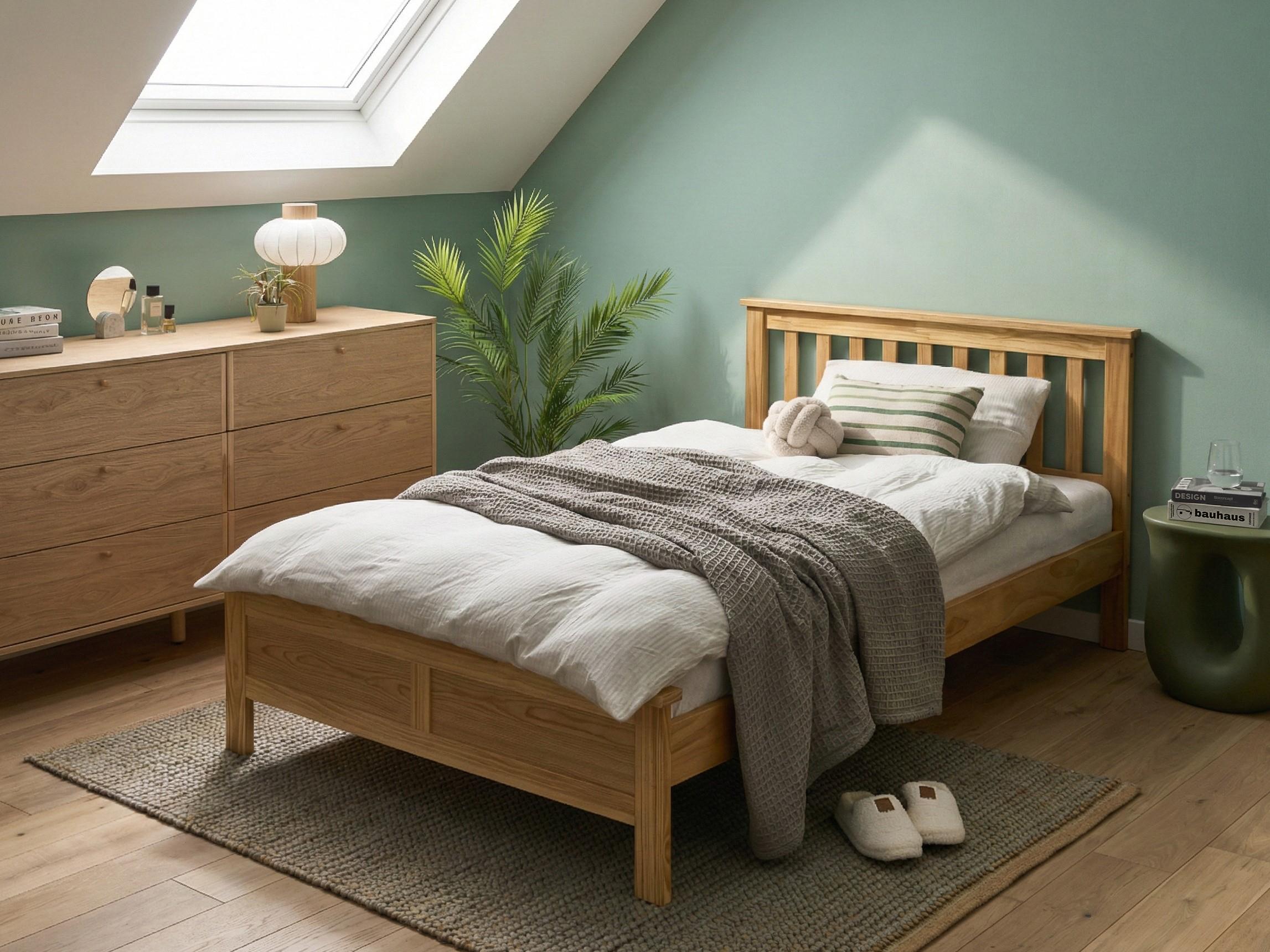 Bed Dennenhout MAYENNE 120 x 200 cm Lichtbruin