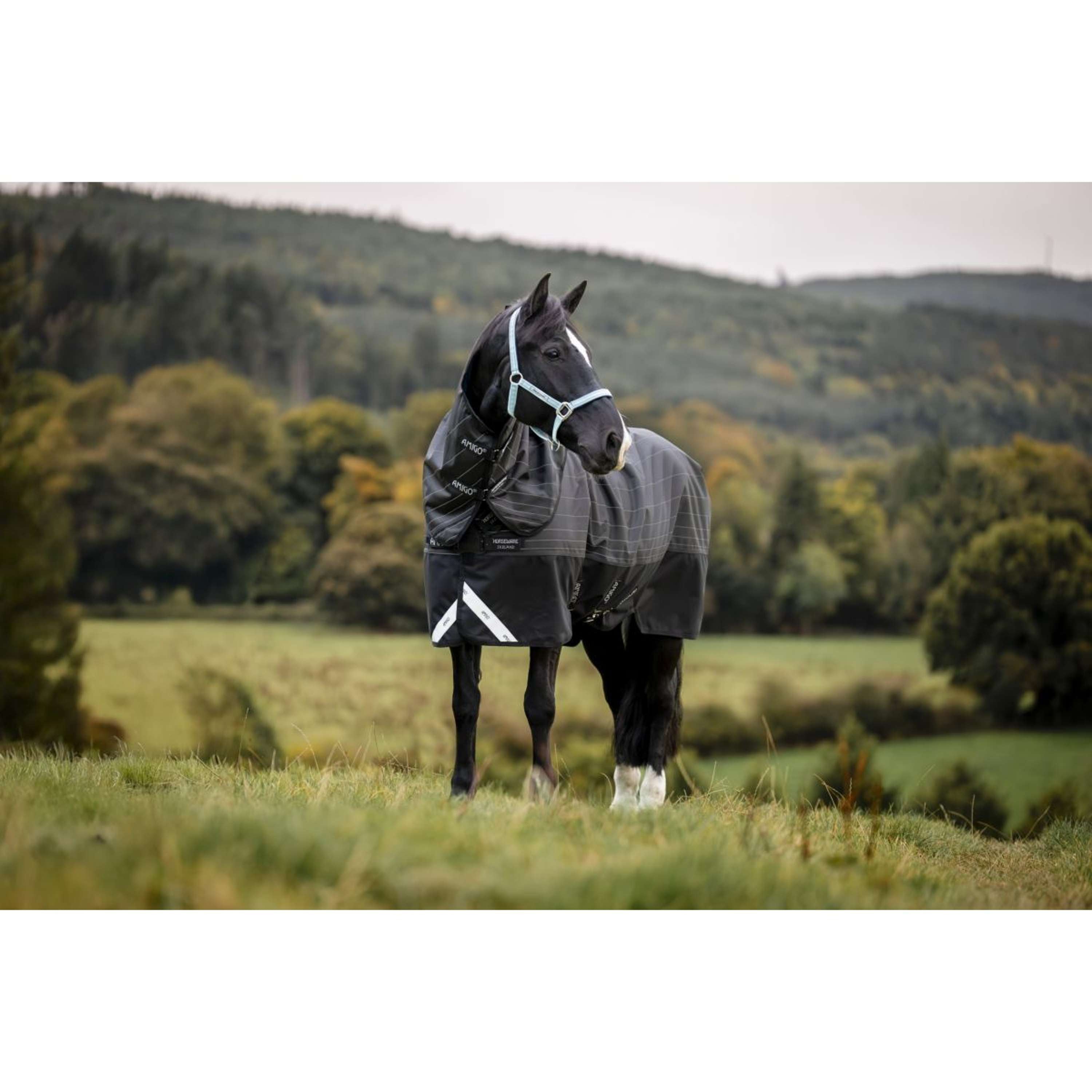 Amigo Turnout Rug FieldSafe Reflectech Plus 1200D 50g Black/Reflective