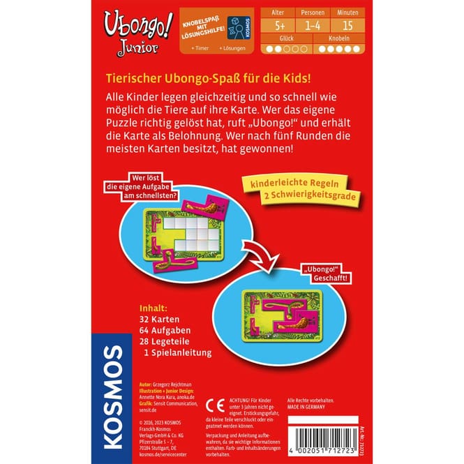 Ubongo! Junior - Das wilde Puzzlespiel - Mitbringspiel