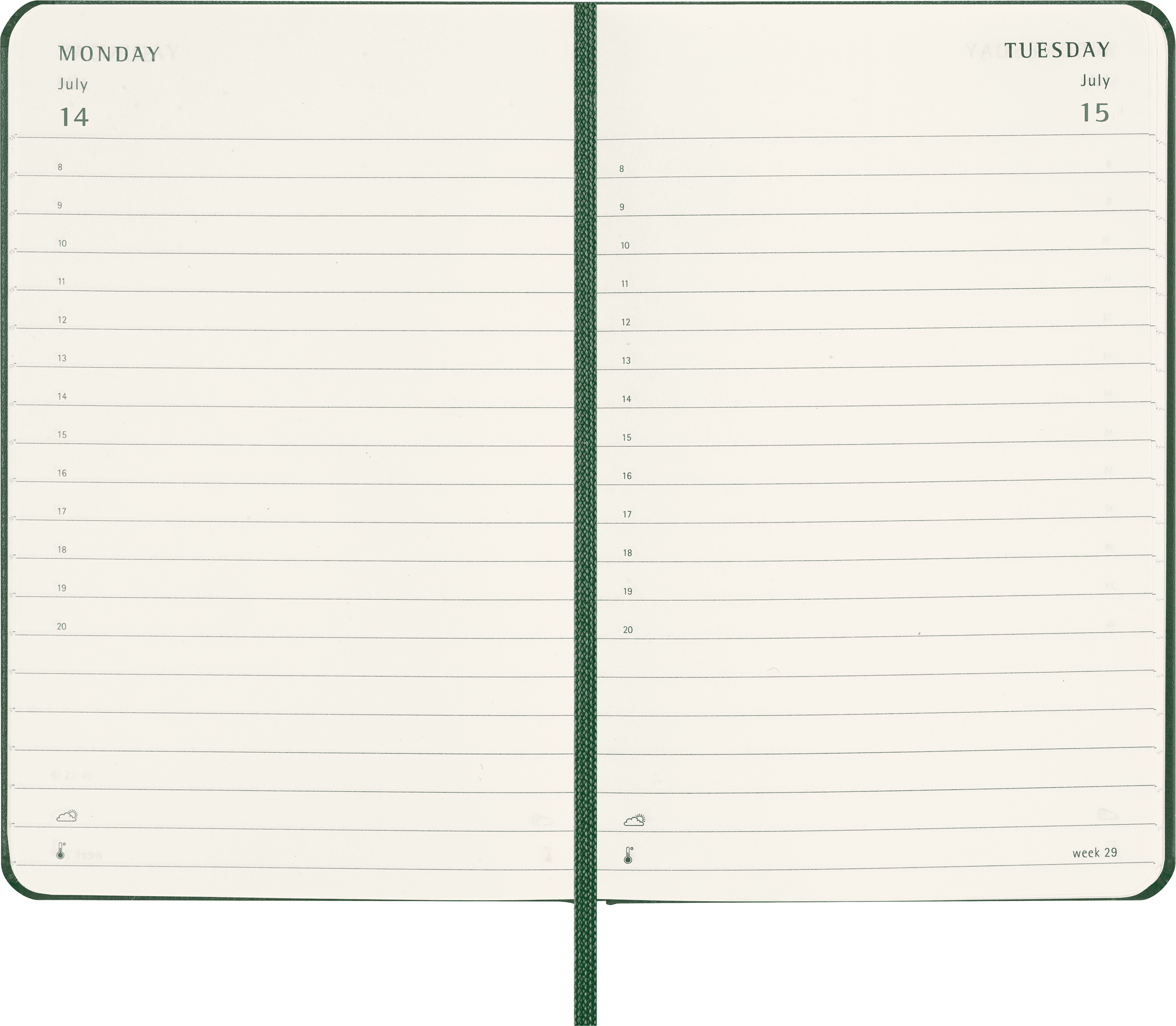 Classic Planner 2025 Pocket Daily, hard cover, 12 months