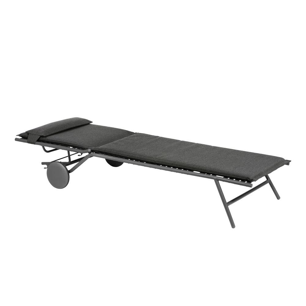 Gepolsterte Sonnenliege Bayanne II Hedona Grau Onyx