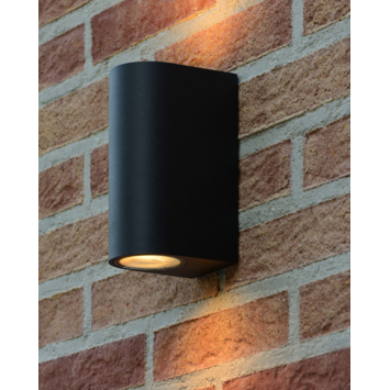 Lucide ZARO wandspot Buiten IP44 Zwart